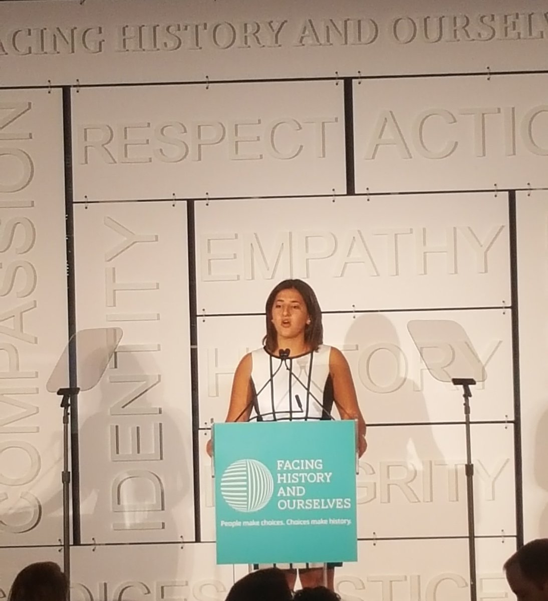 FacingHistoryNY's tweet photo. A role model and a force for good our Student Upstander Engy Gadelmawla #facingtoday https://t.co/vh1qiRQtHy