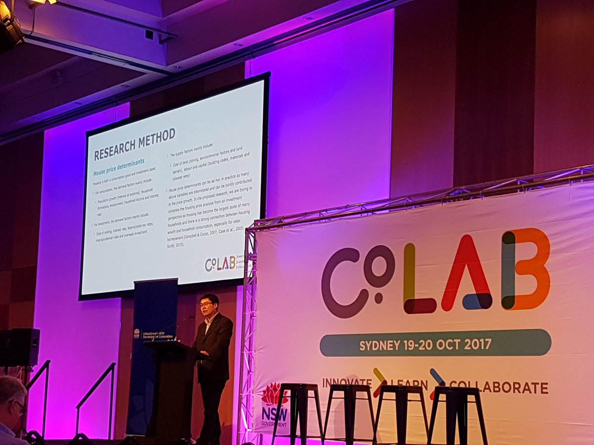 VenuraDeZoysa's tweet photo. I'm at #Colab2017 today learning about all the ideas academics and govt have about Sydney housing policy https://t.co/LX6vTunKMi