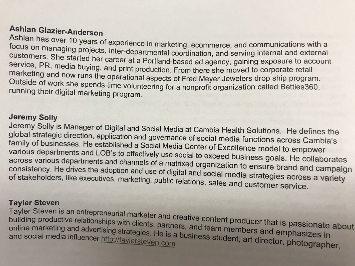 chrisaniciete's tweet photo. Missed the #ORConnections #socialmedia panel? Meet the awesome talent I got to speak with. For a winning team, hire or work with them! 🔥👏💼🙌 https://t.co/QvguQP8Y2U
