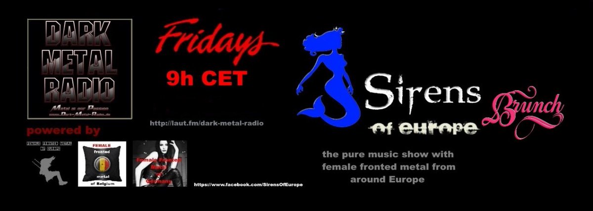 BeNeF666's tweet photo. @SirensOfEurope Brunch on @DarkMetalRadio Fridays 9h CET / 3am EST https://t.co/3uRsD3lH8n gttp://laut.fm/dark-metal-radio #femalefronted https://t.co/t6LGckfY2w