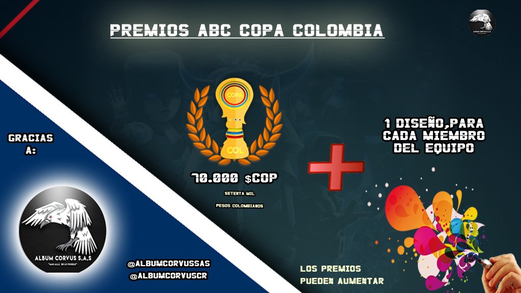 Premio Gracias a <a href="/AlbumCorvusCr/">Album Corvus GM</a> @AlbumCorvusSAS / Y a nuestros diseñadores @Darkmaster_cr @TomasRodriguesh @SantiagoScl2004 .