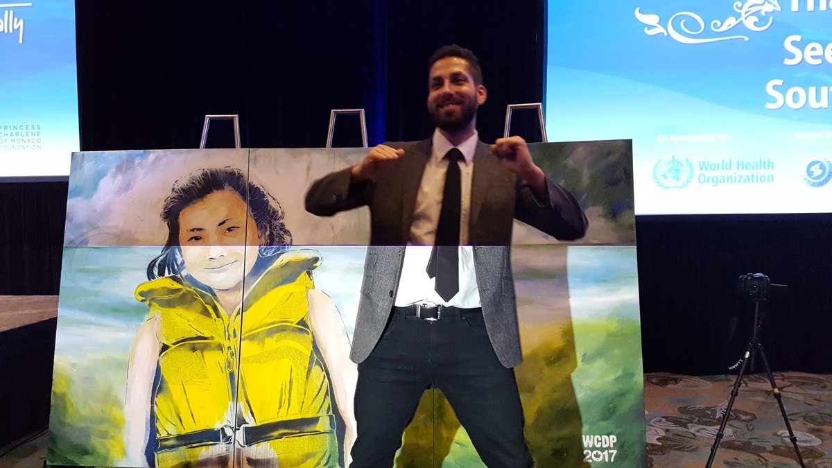 wcdp2017's tweet photo. The finished art piece made with quotes from you our delegates by  Aquil Virani. https://t.co/Z1na2Fr87V