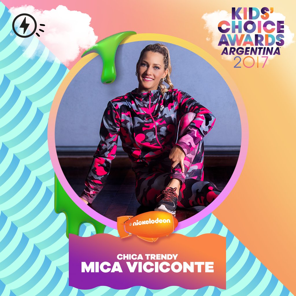 NickelodeonLA's tweet photo. ¡LO SABÍAMOS! 💖 ¡@MicaViciconte es la CHICA TRENDY del año! 💚✨¡Ustedes hicieron esto realidad! #KCAArgentina2017 https://t.co/giJAgkxojd