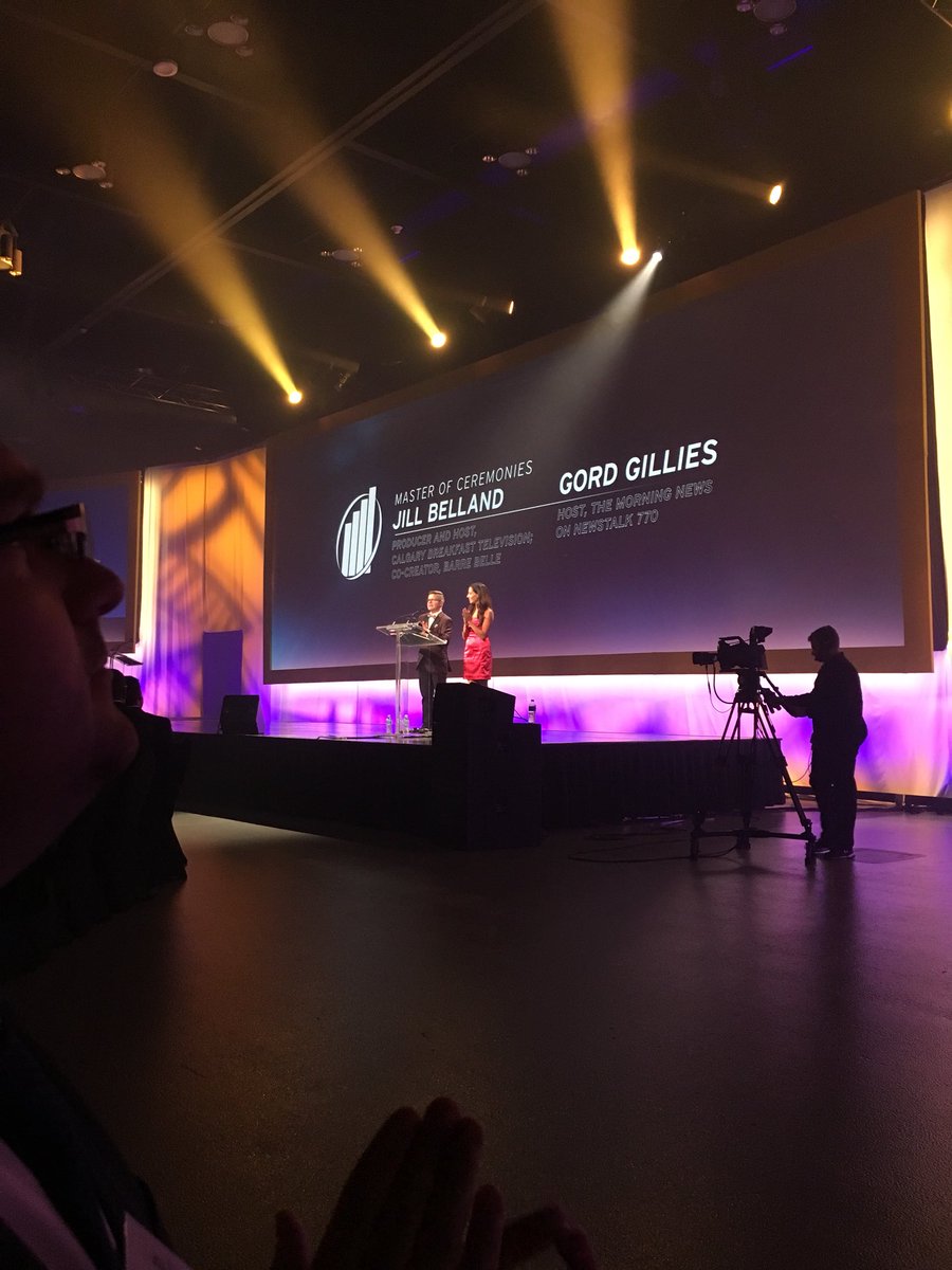 atmurphy_yyc's tweet photo. Front row seats for #EOYPrairies! @Gord_Gillies and @jillbelland are killing it already! https://t.co/A8k8RPyJvP