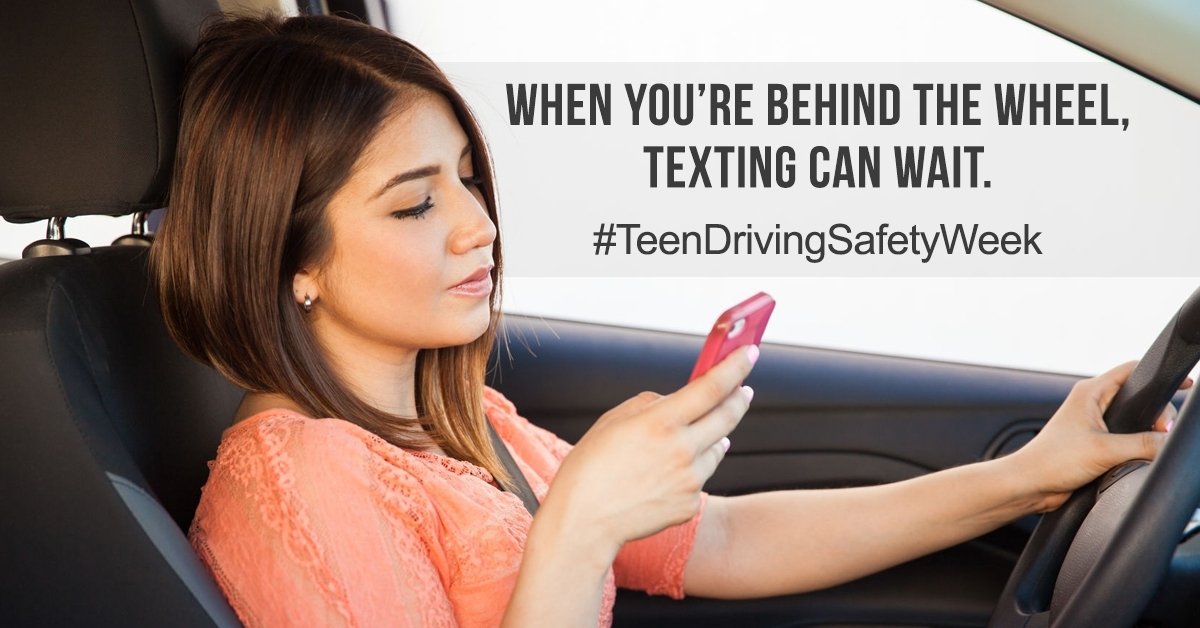 750EGolf's tweet photo. When you're behind the wheel, texting can wait. #TeenDrivingSafetyWeek https://t.co/1ZsDufs7WL
