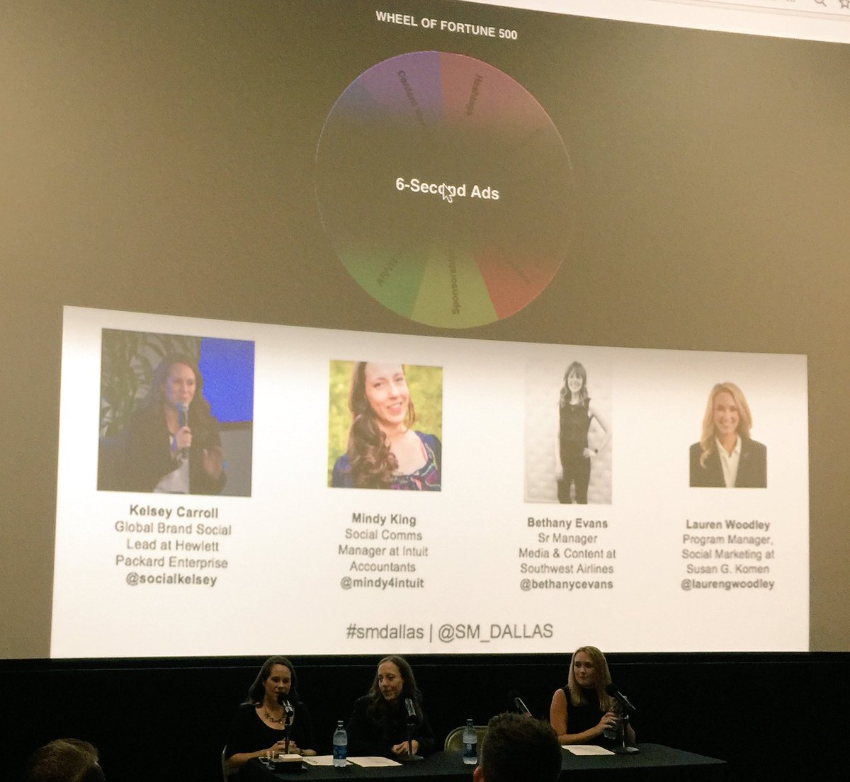 catherineonline's tweet photo. Listening to what @socialkelsey @mindy4intuit @bethanycevans @laurengwoodley think of #6second #videos. #SMDallas https://t.co/lJDpUPpIRF