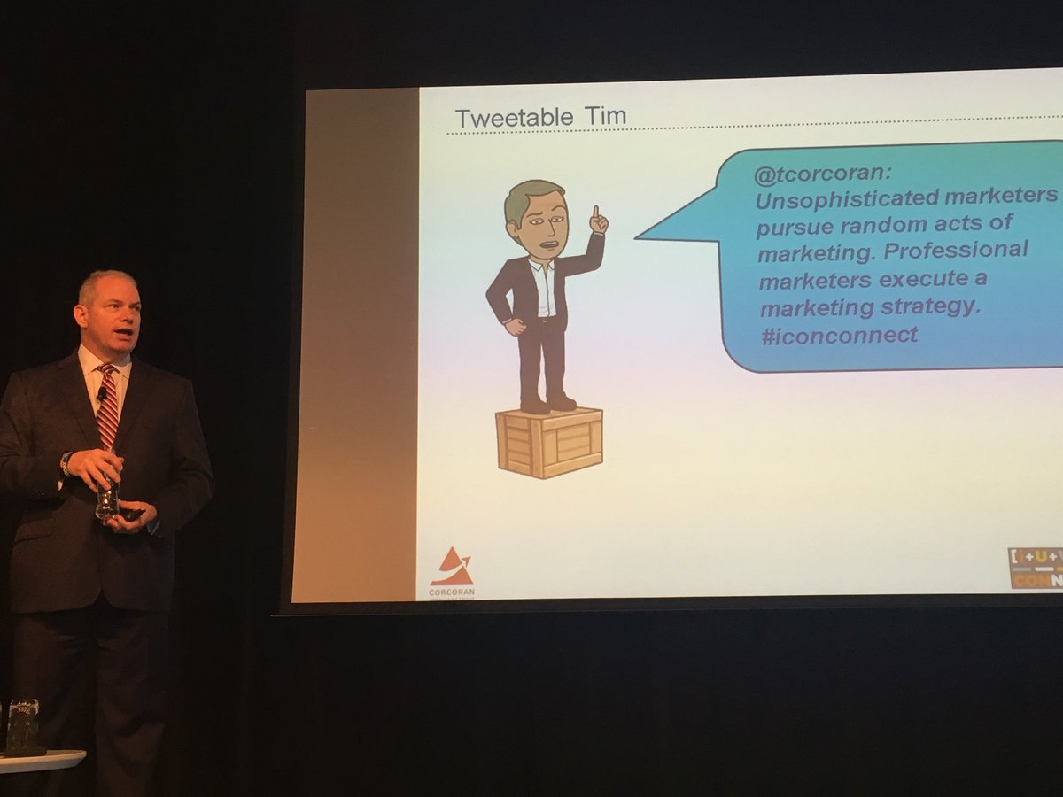 ICONAPAC's tweet photo. Are you a professional marketer or an unsophisticated one? Turn your random acts into a strategy. @tcorcoran #icon2017 #iconconnect https://t.co/wrLSV5C64q