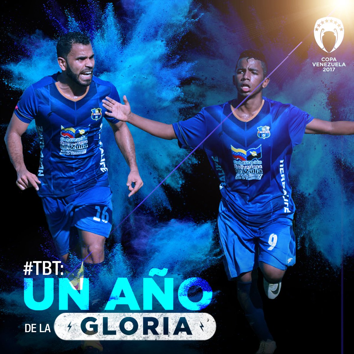 Zulia_FC's tweet photo. #ElClub | Con los goles de "Patoncito" y Palmezano, ante Estudiantes de Caracas, nos coronamos ¡Campeones de #CopaVenezuela2016! ⚽⚫🔵🏆 #TBT https://t.co/D1PlgNIjoL