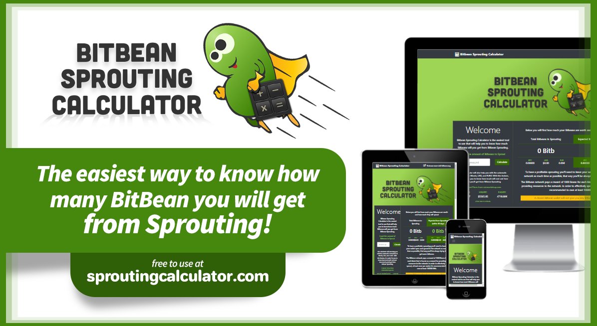 BitbSproutCalc's tweet image. sproutingcalculator.com is the easiest way to know how many #Bitbean you will get from Sprouting #keepsprouting #bitb #ProofOfStake