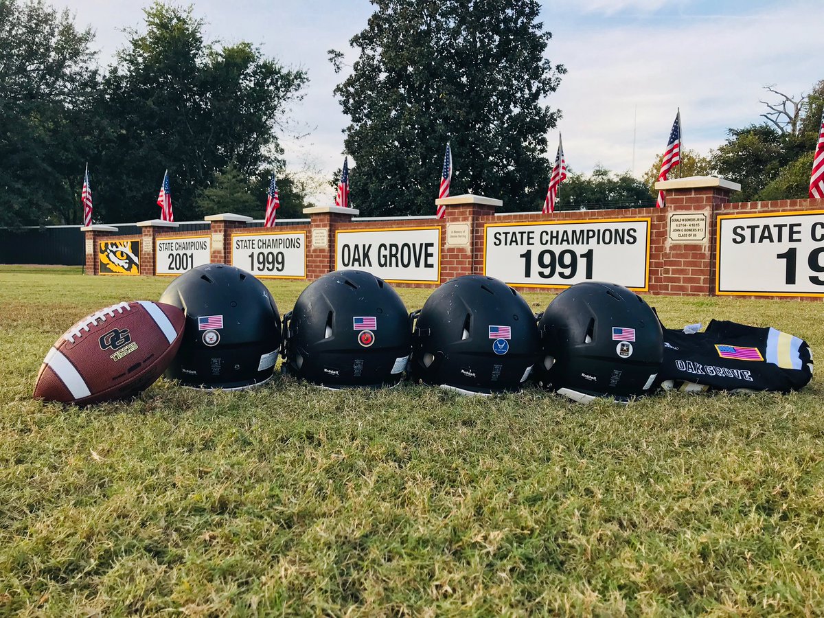 Ryan Gregory (@coachgregoryog) on Twitter photo <a href="/thegrove_FB/">Oak Grove Football</a> players will be wearing American flag stickers and stickers of the different branches of the US Military...These stickers represent family members and friends who have served in that particular branch...🇺🇸🇺🇸🇺🇸 <a href="/thegrove_FB/">Oak Grove Football</a> players will be wearing American flag stickers and stickers of the different branches of the US Military...These stickers represent family members and friends who have served in that particular branch...🇺🇸🇺🇸🇺🇸