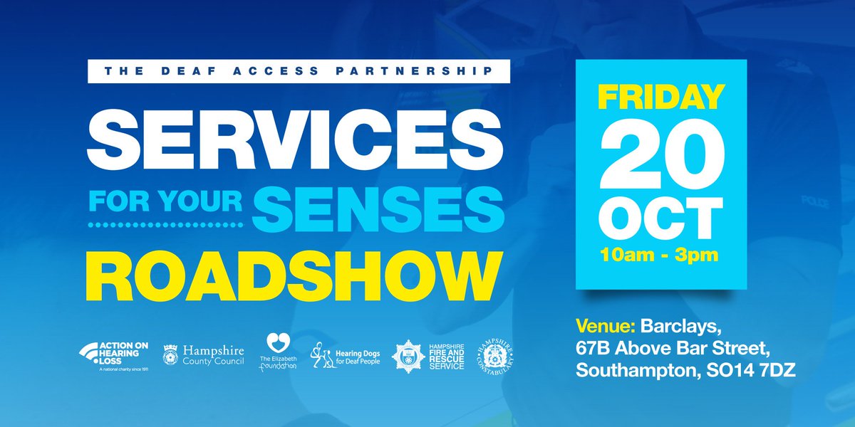 We have dedicated @HantspolPLOD officers skilled in #BSL to help #deaf people. Meet us @BarclaysAccess Above Bar St #Southampton today