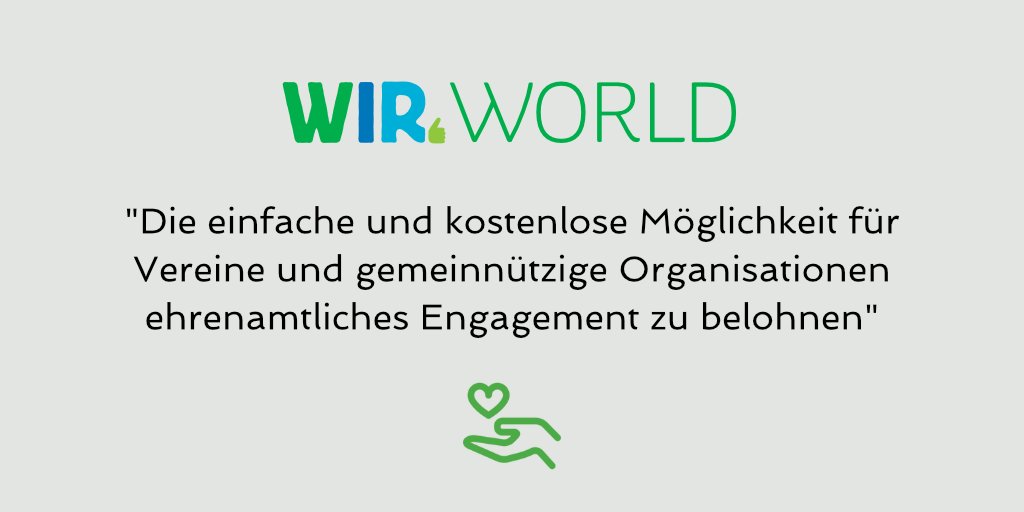 Wir-Project (@wirproject) on Twitter photo Wir möchten die Anerkennungskultur für ehrenamtliches #Engagement fördern. Weitere Infos unter: wir-project.com - #Ehrenamt #Verein Wir möchten die Anerkennungskultur für ehrenamtliches #Engagement fördern. Weitere Infos unter: wir-project.com - #Ehrenamt #Verein
