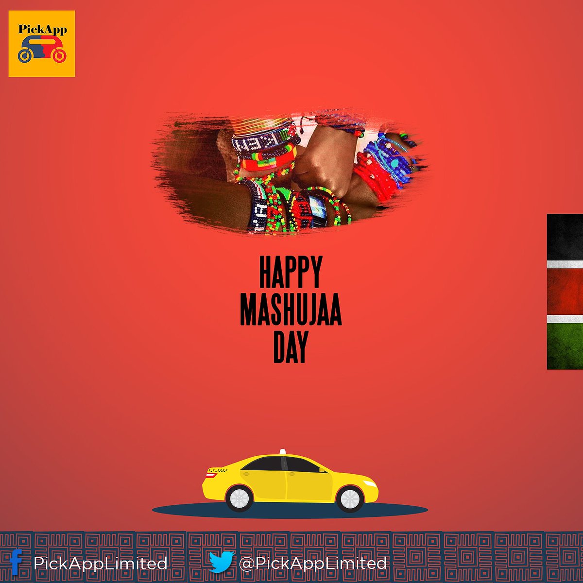 PickappLtd's tweet photo. We would like to wish all our esteemed customers and fellow Kenyans a great #MashujaaDay from all of us at #PickApp! #ProudlyKenyan https://t.co/CcWbaxddQq