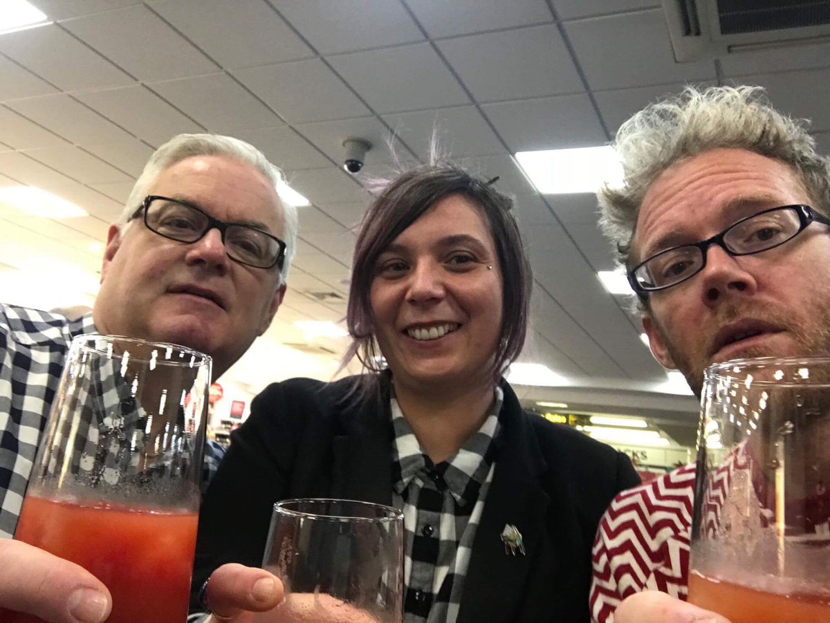 The team have arrived at Exeter Airport. Now for a cheeky Bloody Mary before take off! <a href="/UKPrideNetwork/">UK Pride Organisers Network (UKPON)</a> #UKPON