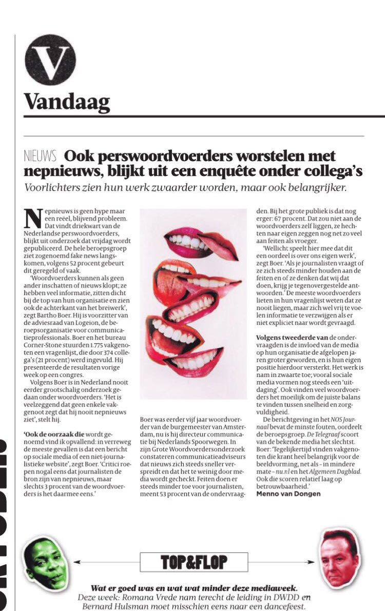 barthoboer's tweet photo. “Het werk van woordvoerders wordt zwaarder, maar ook belangrijker”, 
blijkt uit het Grote Woordvoerders Onderzoek: https://t.co/07d0vteFF1 https://t.co/fYHYNokEBV