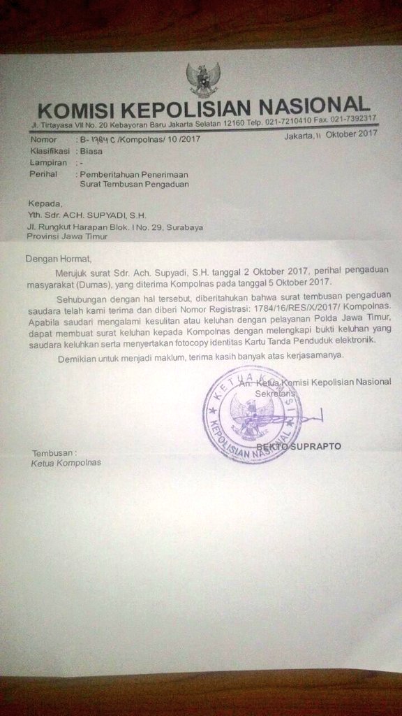 Ach Supyadi On Twitter 20 10 Setelah Ada Tanggapan Dr Kompolnas Atas Tembusan Surat Pengaduan Ter Abainya Kasus Nathan Skrg Tinggal Tanggapan Propam Mabes Polri Https T Co Nylt61rdq3