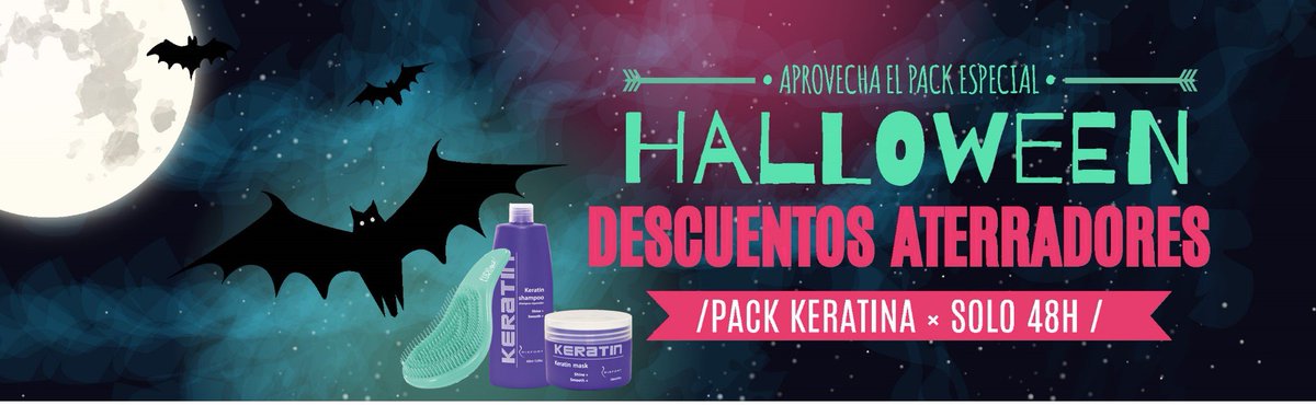 facdebelleza's tweet photo. Celebra Halloween con nuestras terroríficas ofertas! Pack Keratina por 15€!! https://t.co/meZlVoINSD #Halloween #keratina #oferta https://t.co/fHSAxEqxJi