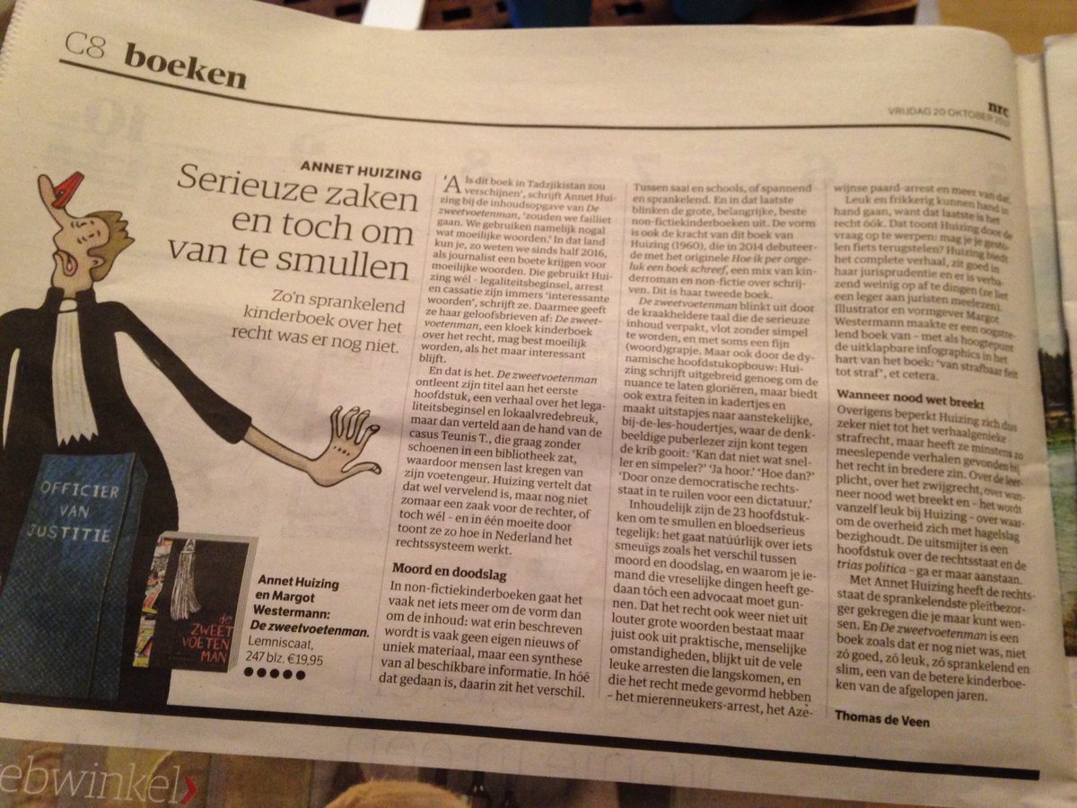 riekbos's tweet photo. Hatsjikidee, 5 ballen voor nieuwe kinderboek De zweetvoetenman van collega #tekstnet ter @Annetschrijft over recht. Lees dat boek! https://t.co/dPrStKmSml