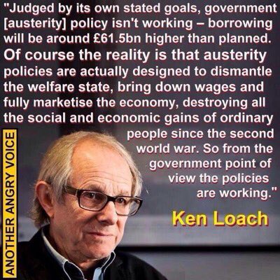 willhuw's tweet photo. Rachael_SwindonKen Loach nails government austerity perfectly. Please retweet this if you agree with him. #NoConfi… https://t.co/GoVY8S8mhV