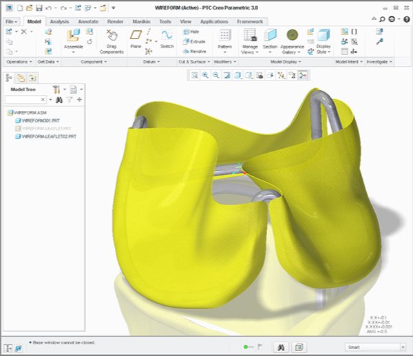 DesignEngine's tweet photo. Created #wireform #Heartvalve Model w/ engineers in class monday @EdwardsLifesci #engineerlife #Creo3 #engineer #medical #IRVINE @PTC_Creo https://t.co/0al4mDYdTE