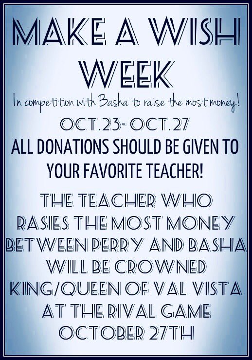 perrystugo's tweet image. Next week-rival fundraiser kick off v Basha! All $ donated benefits Make-A-Wish foundation! Bash the Bears Pumas!🐻‼️