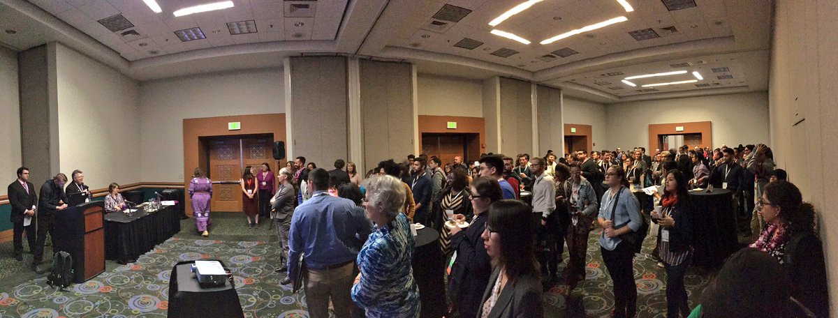 Packed room for the LGBTQ+ mixer at #SACNAS2017! 🏳️‍🌈