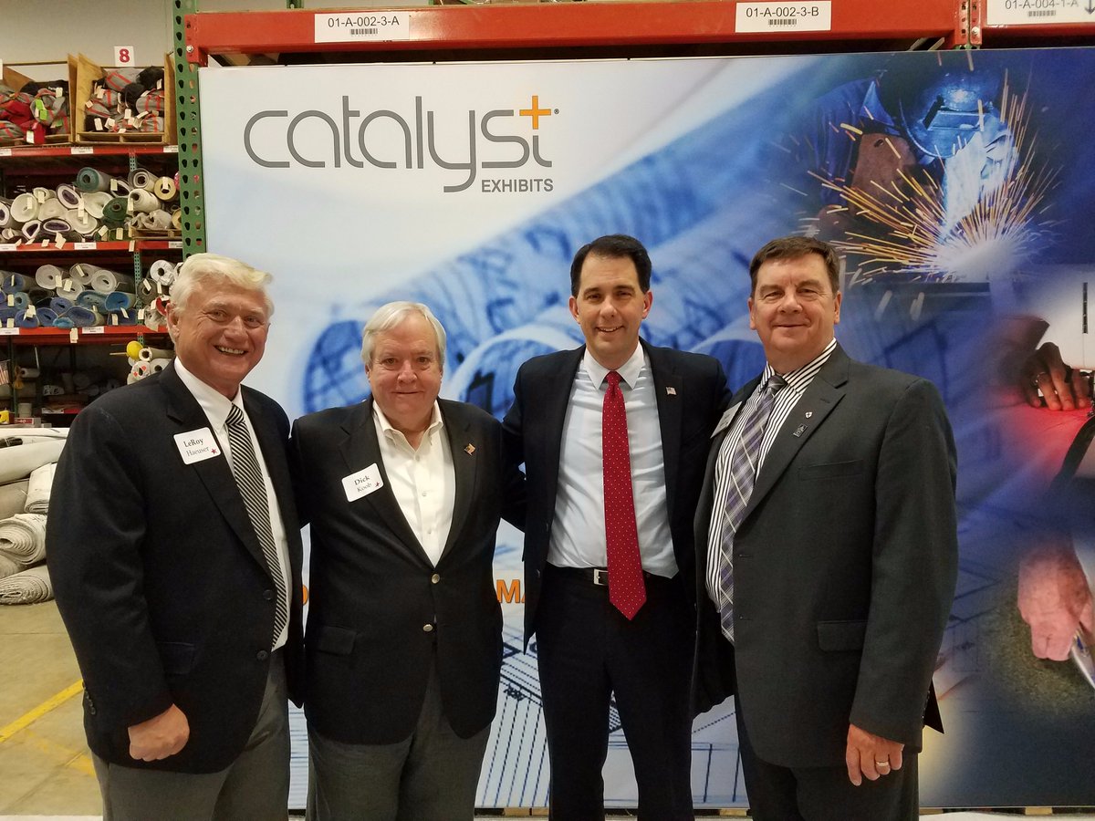 ldegolier's tweet photo. NAIFA WI members LeRoy Haeuser, Dick Koob, Gov. Walker and Ken Specht attending an unofficial kick off to the Gov's re-election campaign. https://t.co/xVX5LJIDne