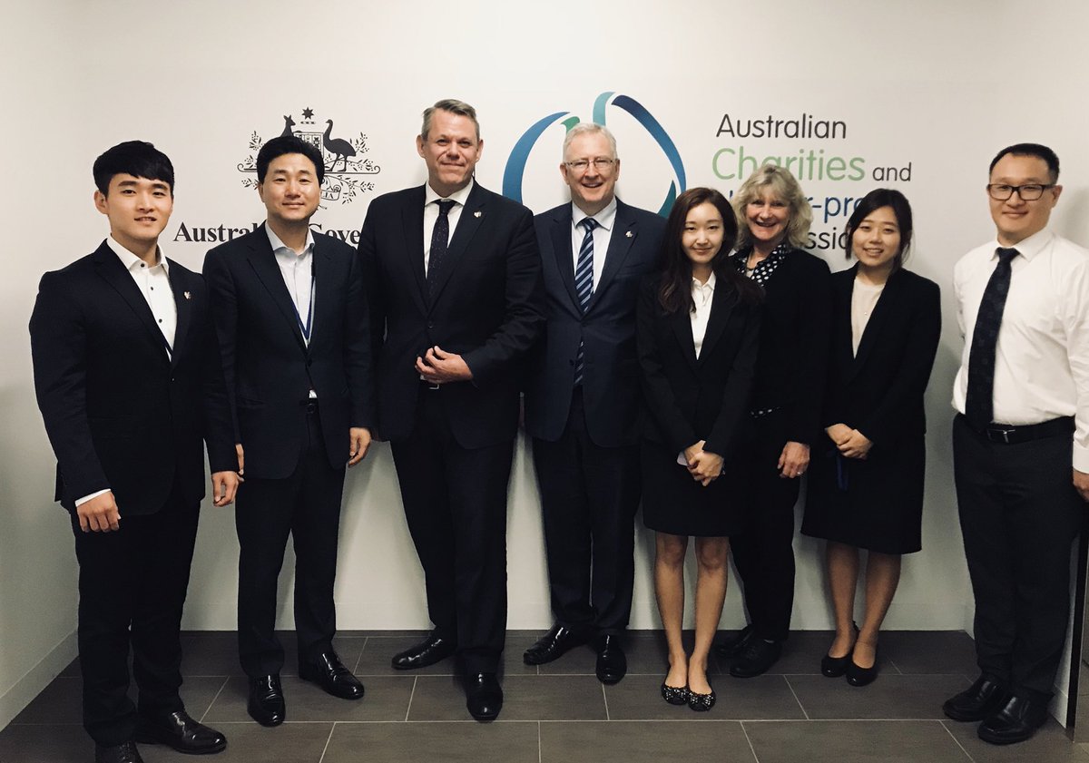 ACNC_gov_au's tweet photo. Staff from the South Korean Ministry of Justice are currently in Australia to meet with the ACNC to learn more about charity regulation. https://t.co/NIjZAwyUAd