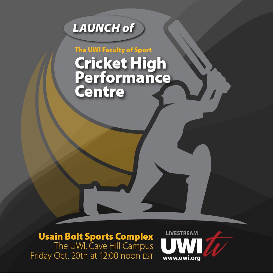 UWITv's tweet image. Press Launch of The UWI Cricket High Performance Centre.  Watch live on UWITv at uwitv.org