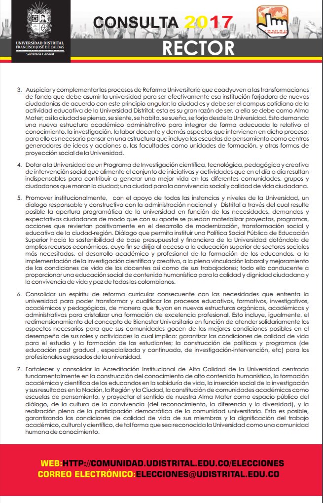 Mi programa de gobierno #juntossomosmuchomasque02 #universidadysaberesdevida #rectoriaUD