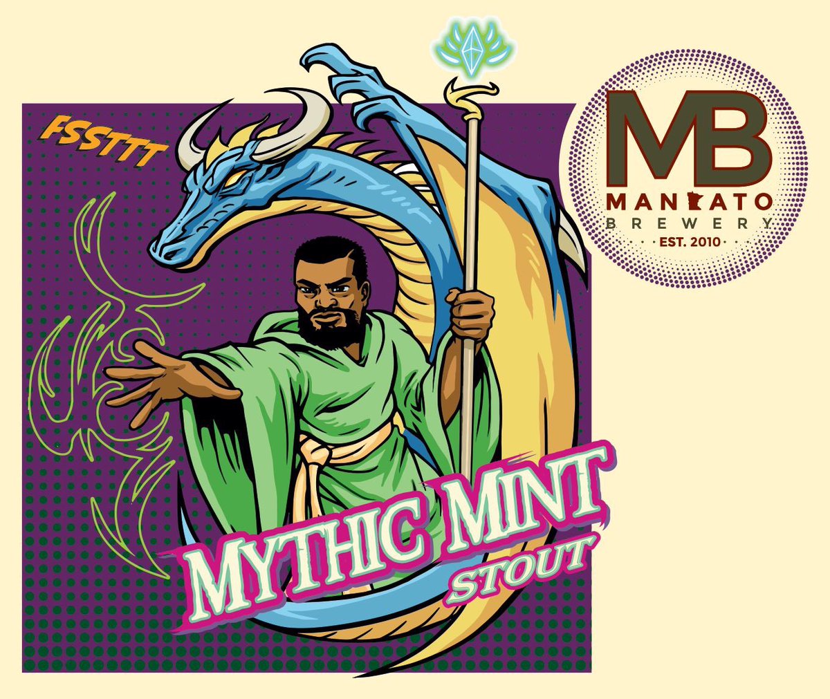Mythic Mint Stout releasing early November! 5.6% ABV & 38 IBU @mncraftbrew #mnbeer