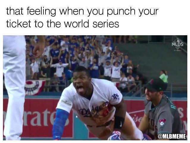 MLBMeme's tweet photo. The #Dodgers are #WorldSeries bound! https://t.co/4HHcEZp9zd