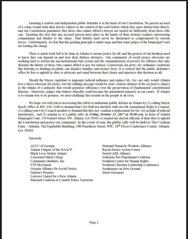 DEFENDAtl's tweet photo. Here's our open letter in defense of #righttocounselatl . @BLMAtlanta @southerncenter @ACLU @NAACPAtlanta @Gideons_Promise @AtlantaMarch https://t.co/6a1wI7kudv