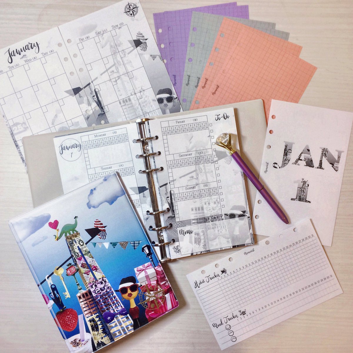 メモリスト Memorist Su Twitter とにかく可愛い ファション制の高い メモリストのシステム手帳 デザインは 全種類 リフィルは バレットジャーナル風 Amazonで絶賛発売中 トップリンクからｇｏ システム手帳 手帳 文房具