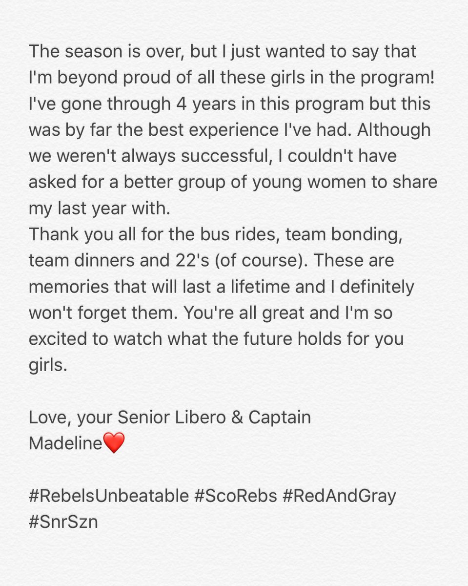 To all of my favorite girls: #RebelsUnbeatable