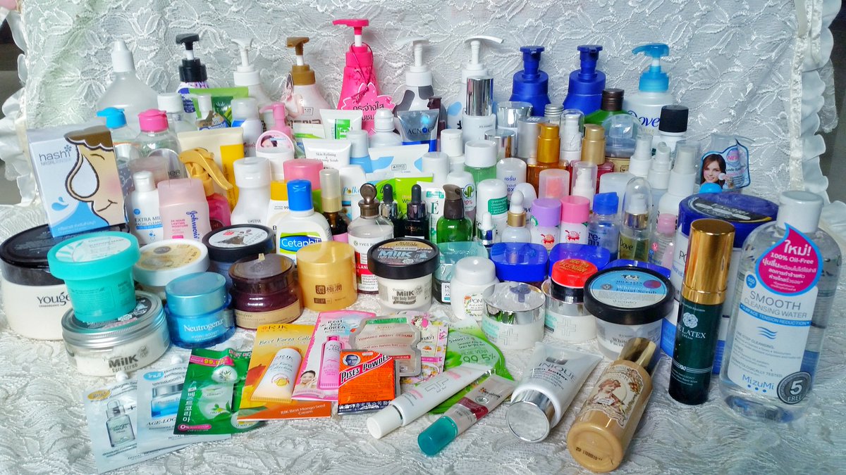 PrAeMaizZ's tweet photo. Skincare ทั้งหมดที่ #ไมโลรีวิว #ใช้จริงรีวิวจริง ตั้งแต่หัวถึงเท้าเลยจ้า😘รายละเอียดแต่ละตัวด้านล่างเลยน้าา👇 #ไว้รีวิวห้ามขายของโว้ยย https://t.co/Ne7dPjVEf4