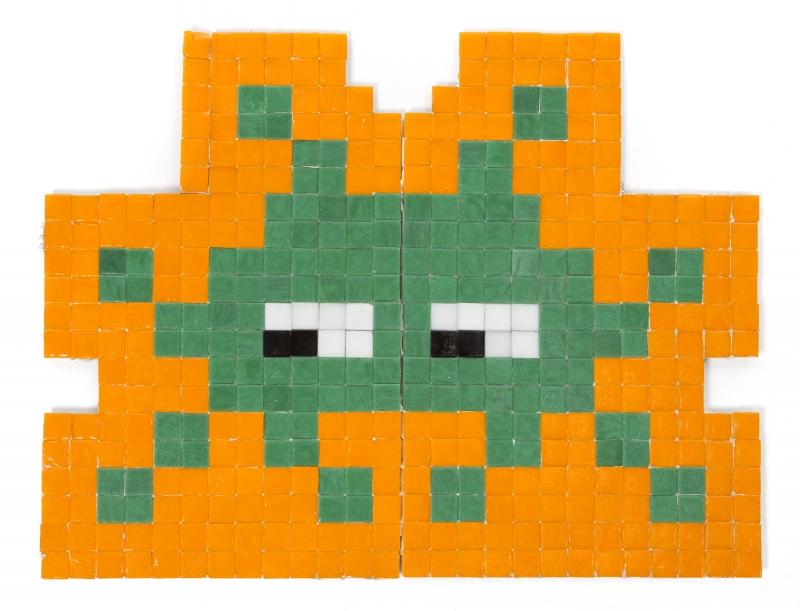 JuliensAuctions's tweet photo. SOLD for $16,000! Invader's "PA-738" tile mosaic sold today in our "Street, Contemporary &amp; Celebrity Art Auction! #StreetArt #Auction https://t.co/mlWiURUxZF