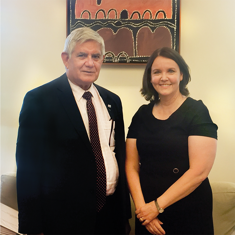 SilverChainAUS's tweet photo. Our CEO of ACNA, Ricki &amp; @KenWyattMP talking new &amp; #innovative ideas for #reablement gained from her @ChurchillTrust Fellowship trip https://t.co/EFg9VpjG0c