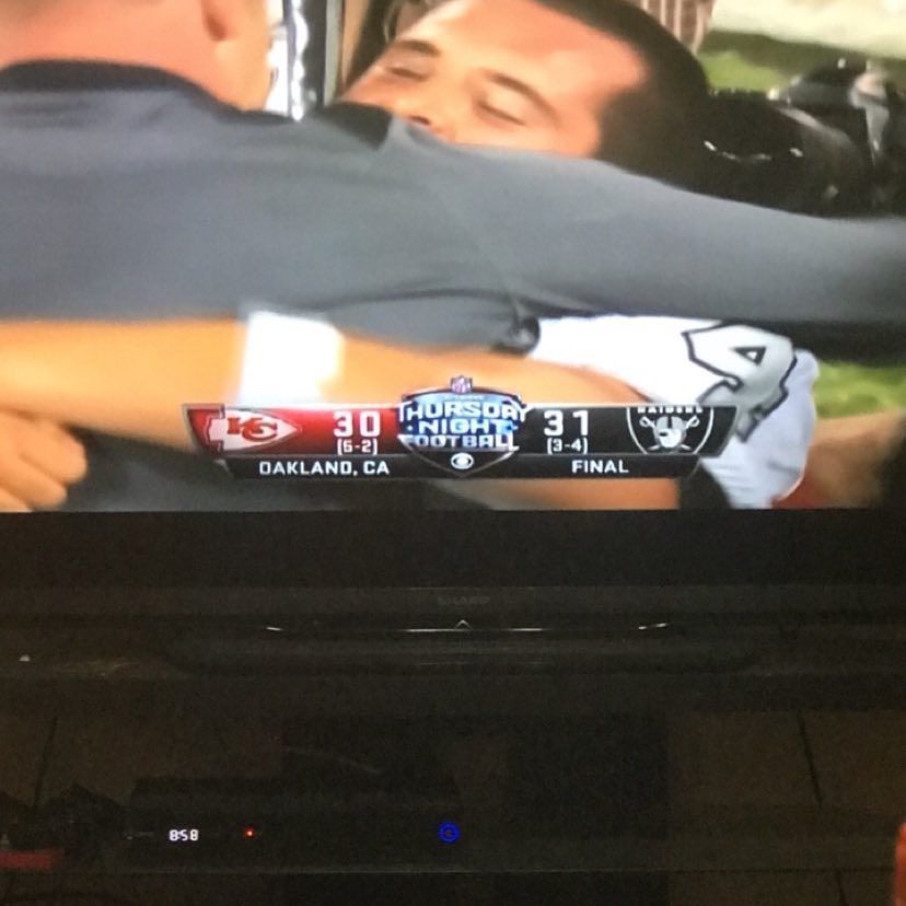 tynetoes's tweet photo. I think I had a heart attack in the last 10 minutes of this game #goRaiders https://t.co/cHFmwsTQWu https://t.co/dL62JPNDG6