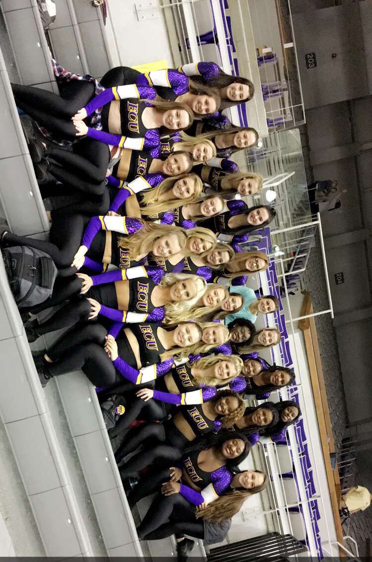 ECUClubDance's tweet photo. WE MADE TOP 3 !!! Come out to freeboot Friday &amp; show your support for all the top 3 candidates 💜☠️💛 https://t.co/xR8iKyQ1Cx