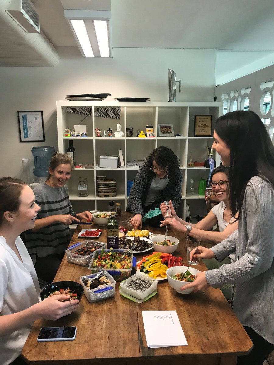 contentgroup's tweet photo. Fit Fridays in the cg office start today! As part of #HWD2017 people brought in healthy treats to enjoy. Goodbye candy bars! @HealthierWork https://t.co/YskPxuBtEy