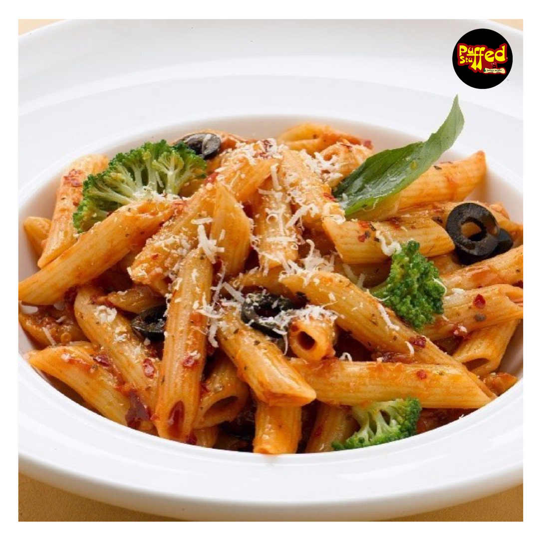 PuffedStuffed's tweet photo. Get the fresh &amp; happening vibe with your favourite pasta with us. 
#puffedstuffed #pastaday #redsaucepasta #foodlove #karnalfood https://t.co/bM6EWaWe0j