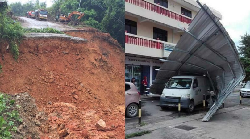 [GAMBAR] Kesan Ribut Dahsyat Dan Hujan Lebat Luar Biasa Yang Melanda Sabah: bit.ly/ributsabah #SabahBanjir #prayforsabah