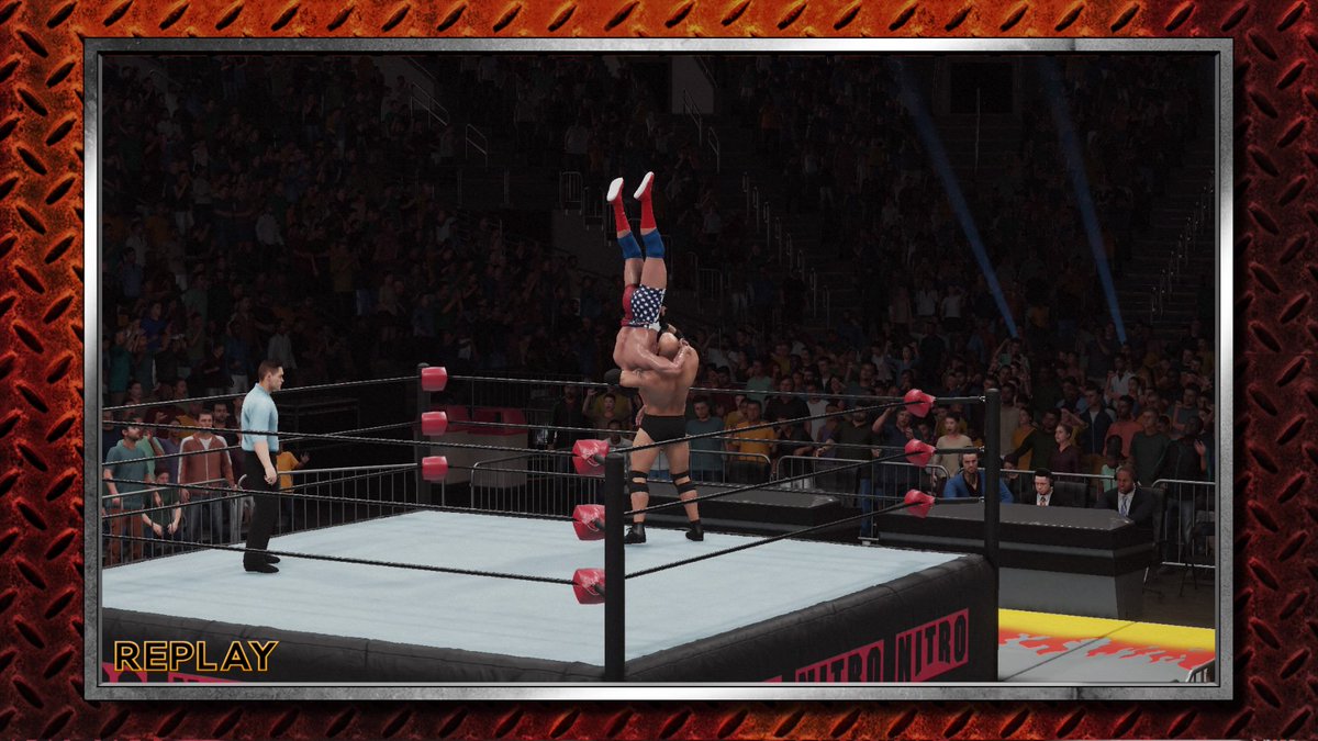 John_oculus's tweet photo. #Goldberg vs #KurtAngle #Wwe vs #wcw in #wwe2k18  #PS4share https://t.co/SLOOKLznTo