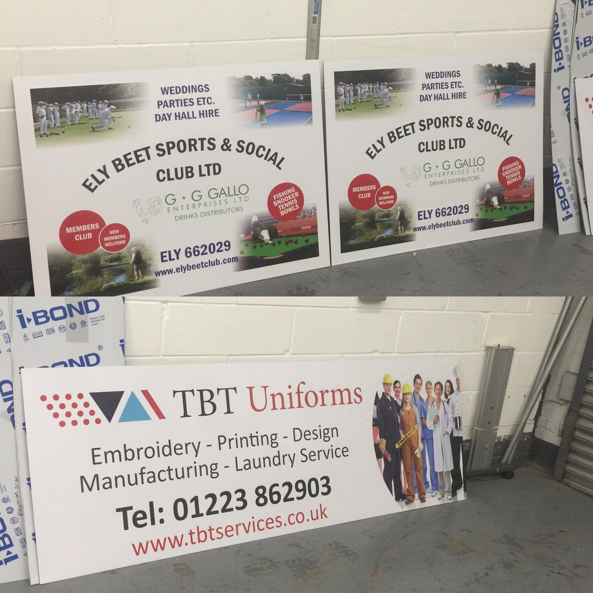 3 signs produced yesterday all using aluminium composite board ibond! #signs #print #ibond #Ely