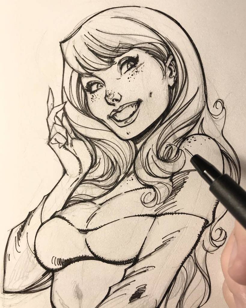JScottCampbell's tweet photo. 🖊M.J. inks. Happy early NovINKber! #maryjane #maryjanewatson #spiderman #amazingspiderman #mj #drawing #inking #penandink #intober #prettyg… https://t.co/hjIizAiiyg