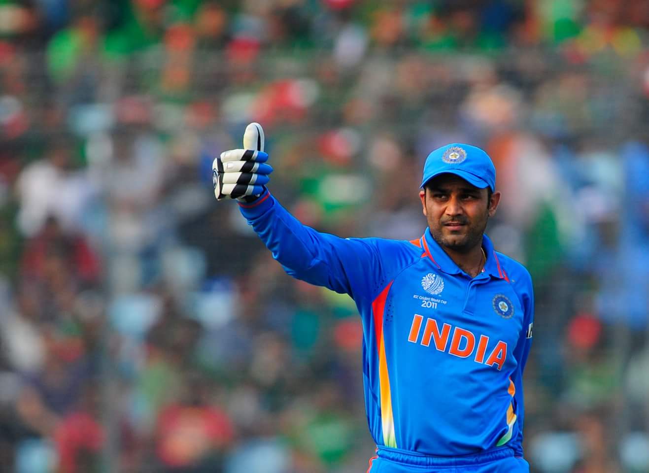  birthday  Sehwag => Destruction i.e, Sehwag every bowler.My all time fav cricketer 