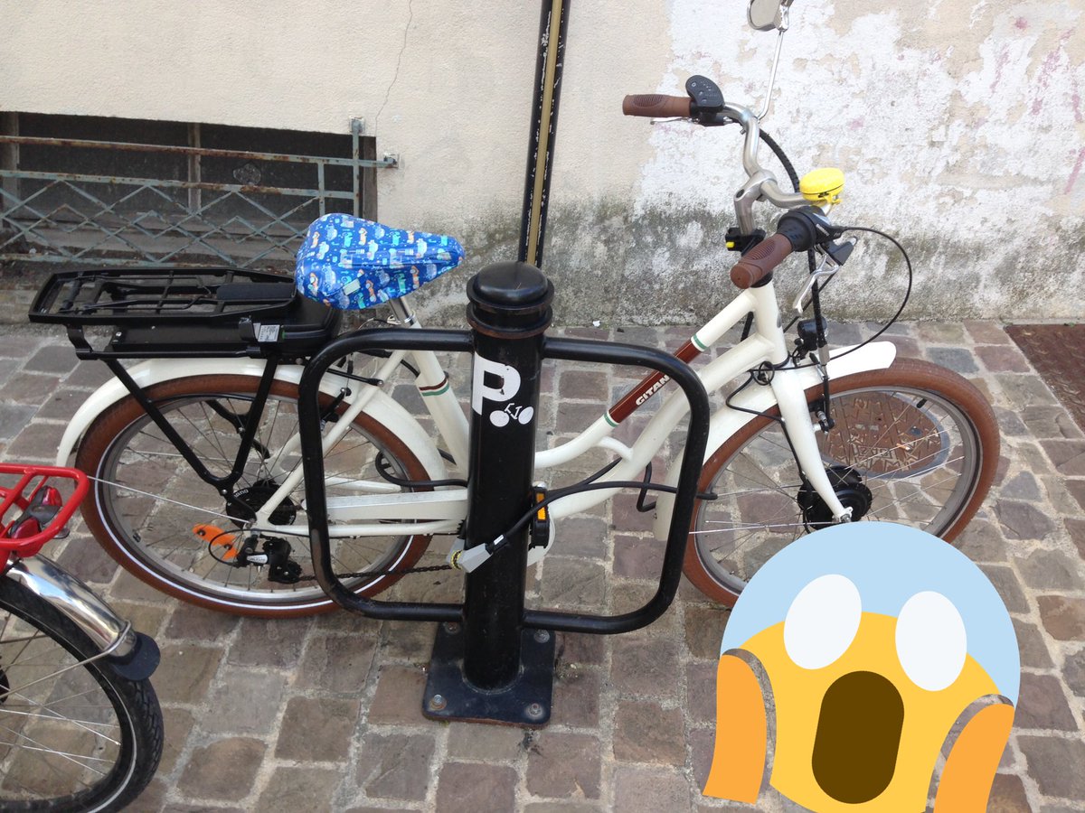 MonCherVelo's tweet photo. Acheter un #VAE à (au moins)  1500€ ✅
L'attacher avec un antivol à 20€ ❌
Parfois vous me déprimez les gens... 😰 #velo https://t.co/E0ksrALdv8