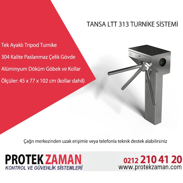 Tek Ayaklı Tripod Turnike TANSA LTT 313 Turnike Sistemi
goo.gl/4MBNaZ #protekzaman #turnikesistemleri #tripodturnike