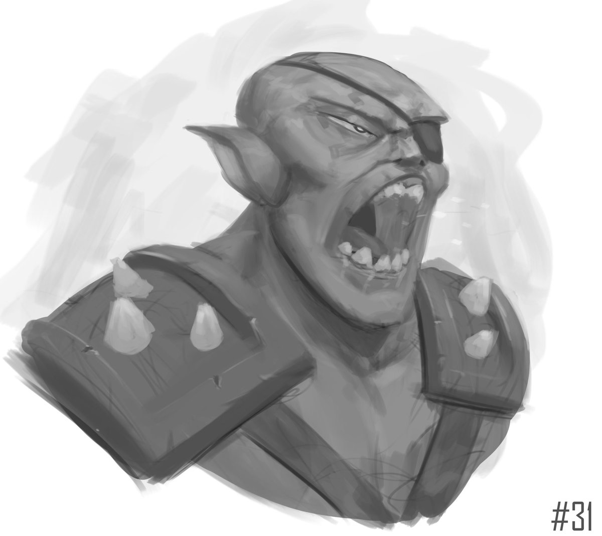 bryanp_art's tweet photo. #31 Angry orc for the last one #DailySketch #Art https://t.co/9M8ZE67Ucl